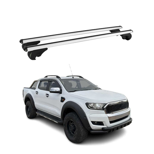 Dachträger Grundtäger für Ford Ranger 2011-2015 75kg Alu Silber 2 tlg