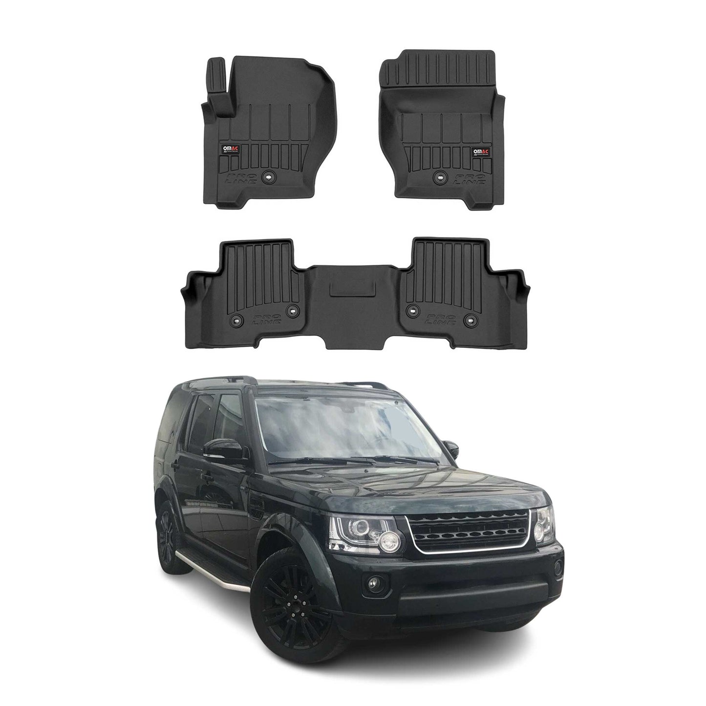 2009-2017 Land Rover Discovery 4 Fußmatten TPE Schwarz 3 tlg