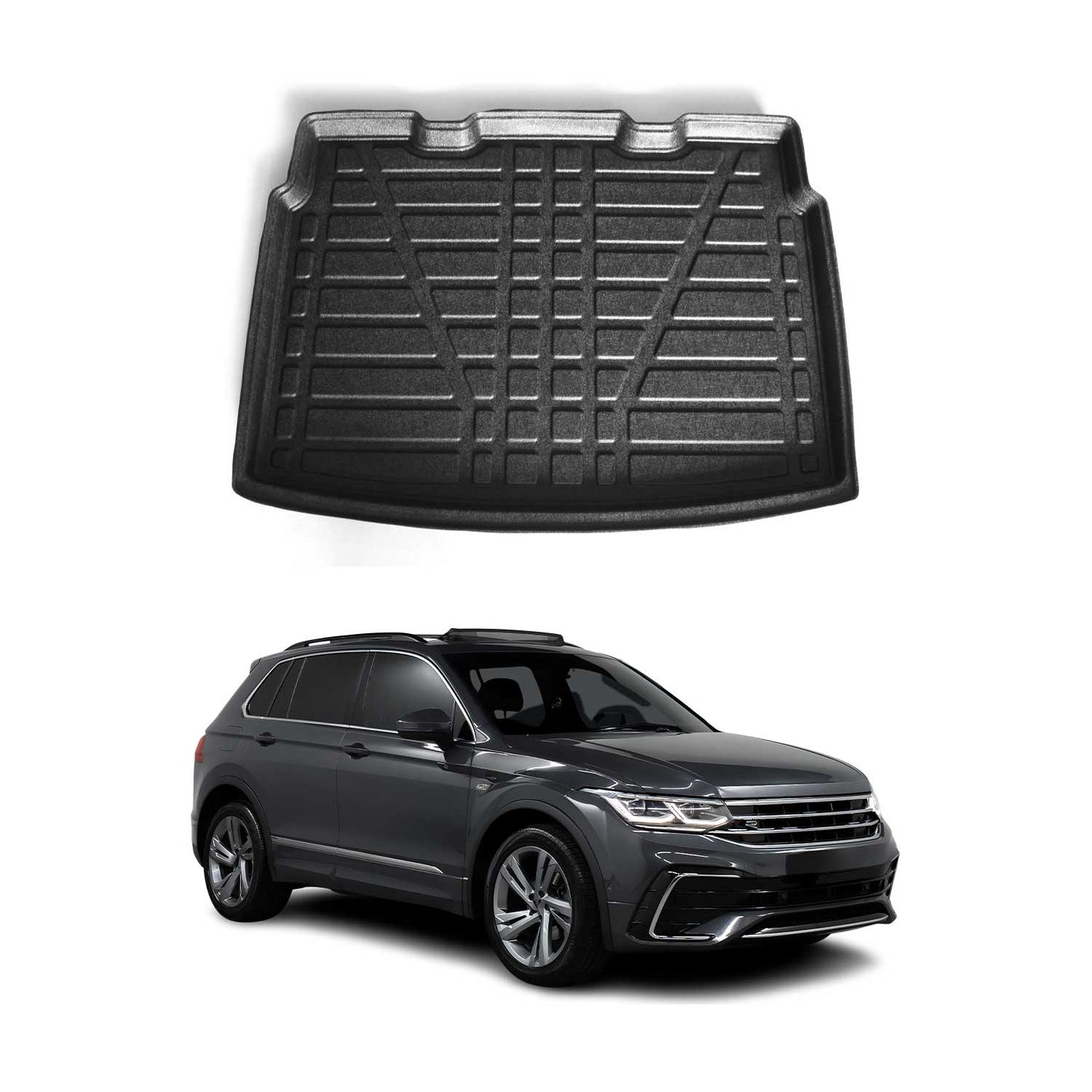 Protecție portbagaj/căptușeală pentru VW Tiguan 2016-2024, cauciuc TPE, negru