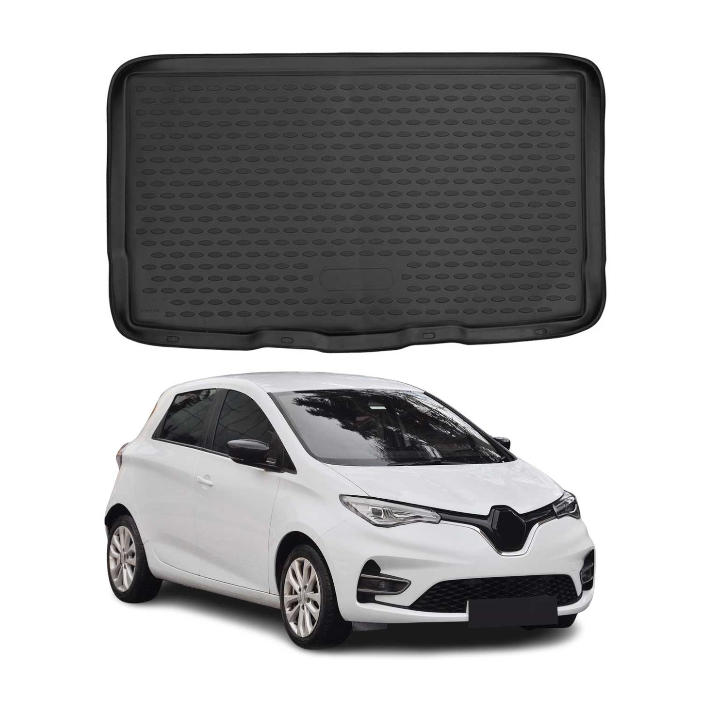 Covoraș portbagaj/tapițerie portbagaj pentru Renault Zoe 2019-2021, cauciuc TPE, negru