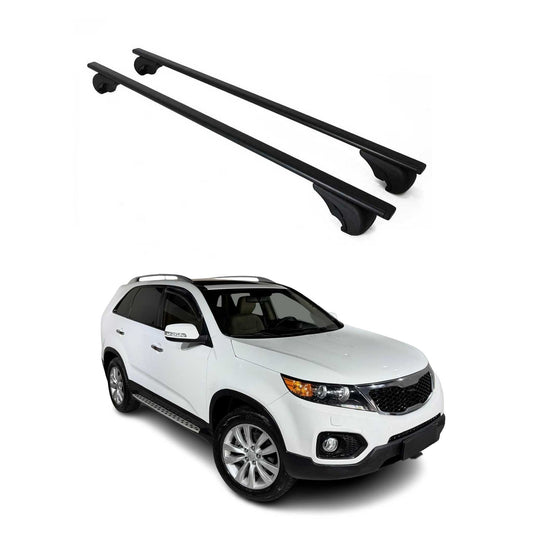 Dachträger Grundtäger für Kia Sorento 2009-2014 75kg Metall Schwarz 2 tlg