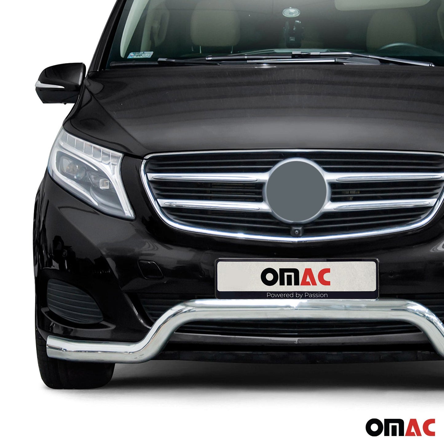 Bară de protecție față pentru Mercedes Class 2014-2025, oțel inoxidabil, argintiu