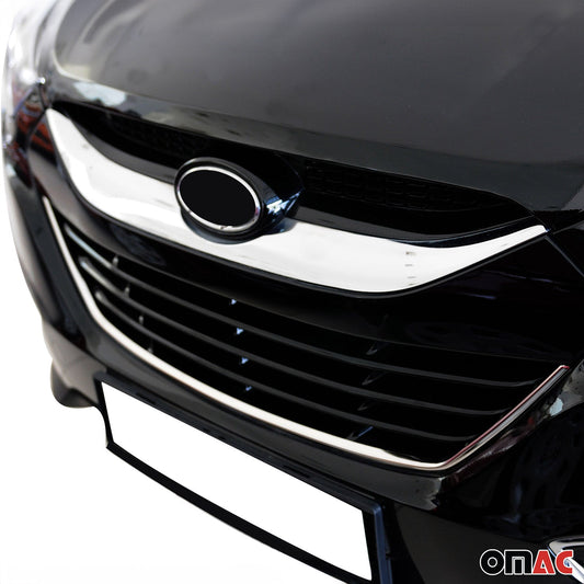 Grilă radiator Hyundai i30 2012-2017, crom, oțel inoxidabil, argintiu