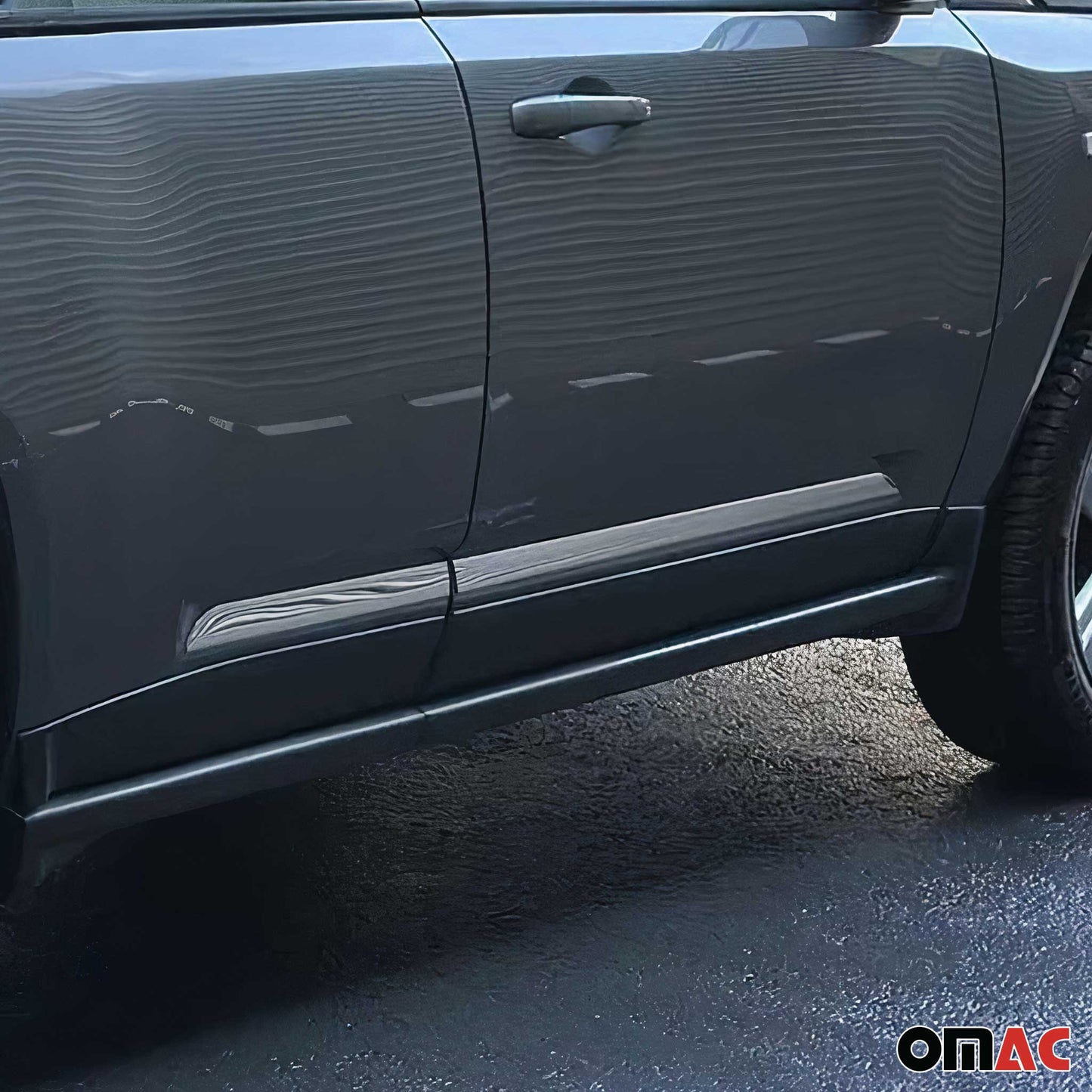 Seitentürleiste Türleisten Türschutzleiste für Jeep Compass 2006-2016 Chrom 4x