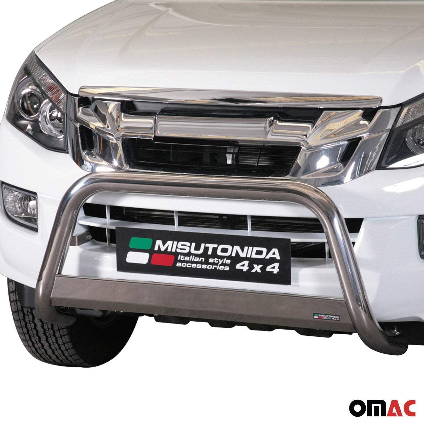Bară de protecție/buton față pentru Isuzu D-Max 2012-2019 ø63mm oțel argintiu protecție