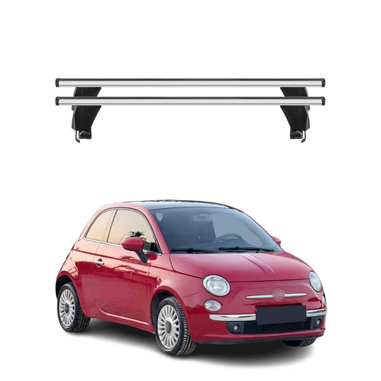 Menabo Dachträger Grundtäger für Fiat 500 2007-2024 50kg Aluminium Silber 2 tlg