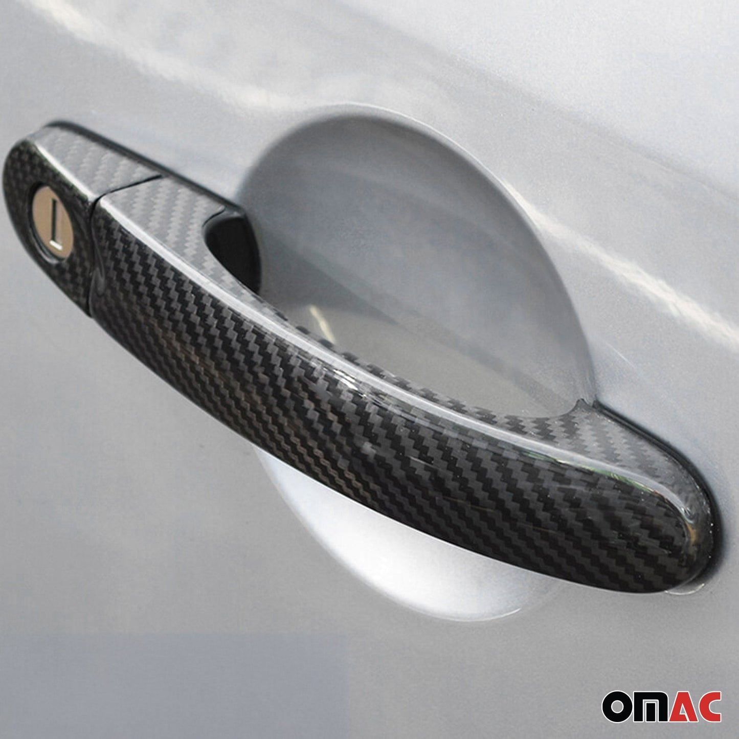 Türgriff Blende Türgriffkappen für VW Caddy 2003-2015 4Tür Kohlefaser Schwarz 8x