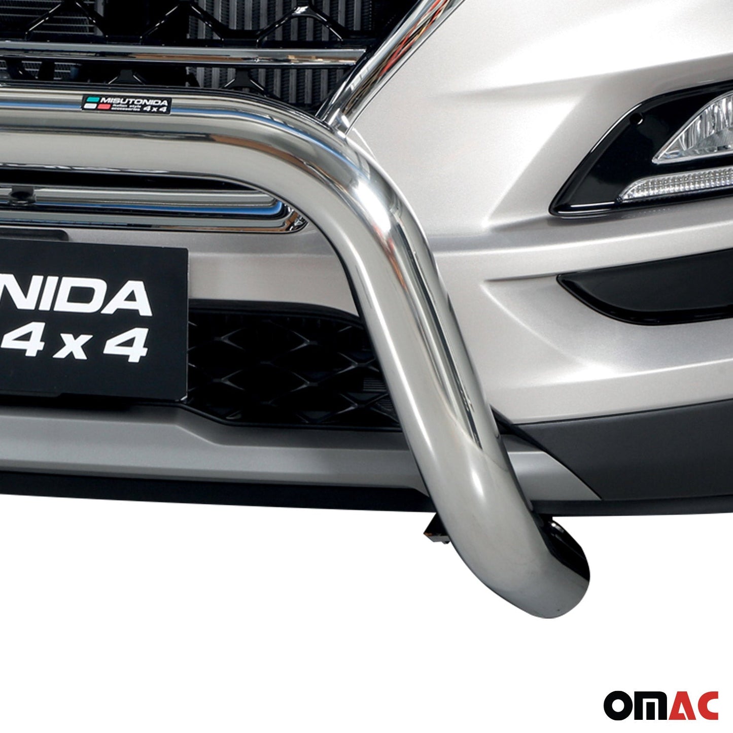 Bară de protecție/buton față pentru Hyundai Tucson 2018-2021, ø76mm, oțel, argintiu