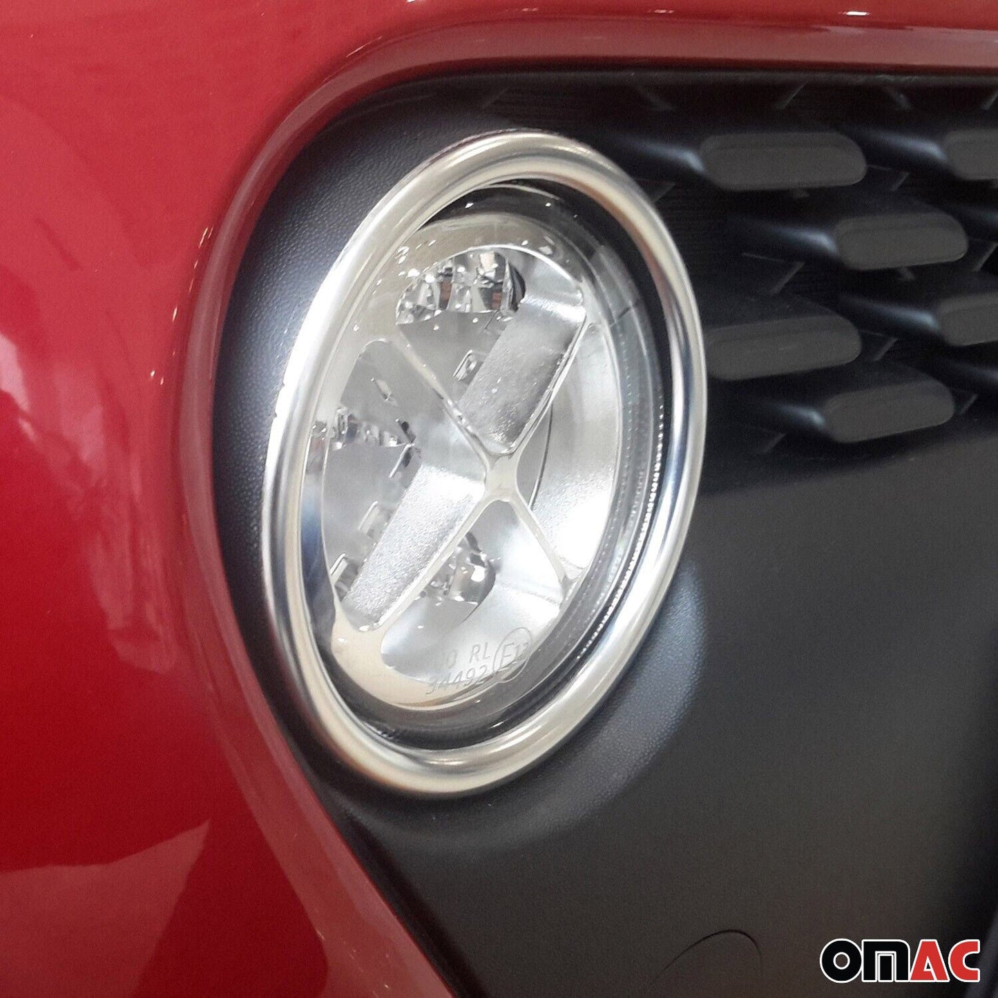 Tagfahrlicht Rahmen Schutz für Hyundai i10 2017-2019 Edelstahl Silber 2tlg