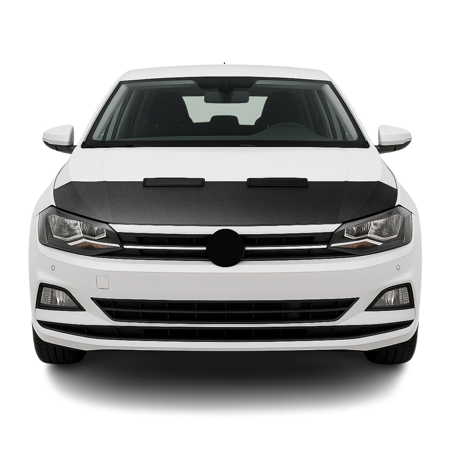 Haubenbra Steinschlagschutz Bonnet Bra für VW Polo 2017-2025 Carbon Optik Halb