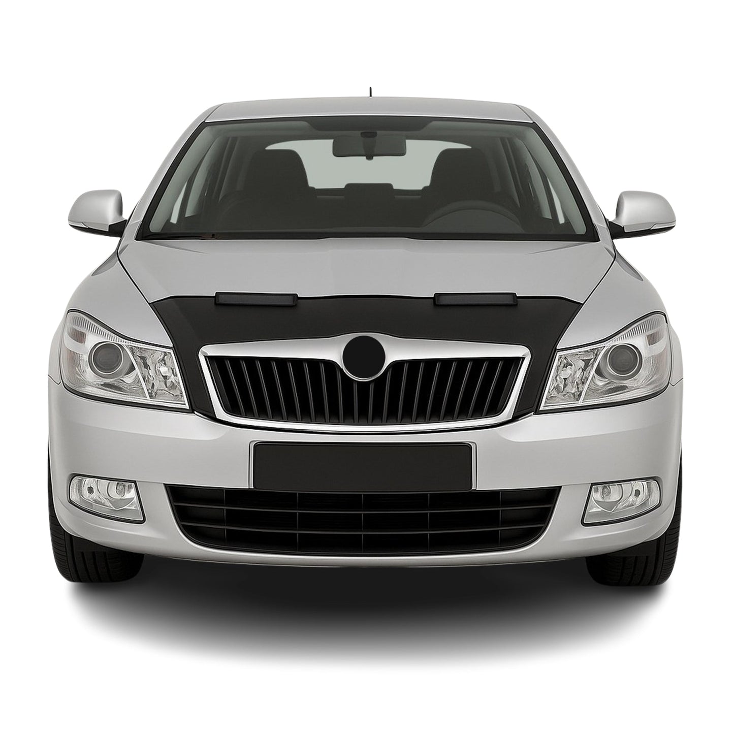 Haubenbra Steinschlagschutz für Skoda Octavia 1Z 2004-2009 Schwarz Halb