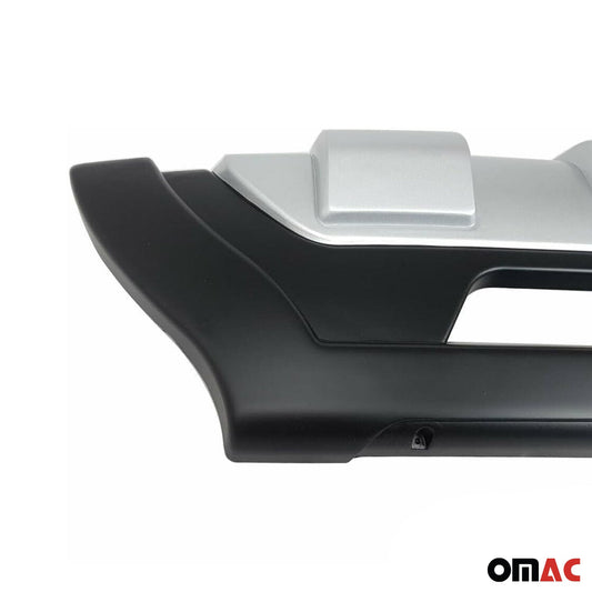 Difuzor spate bara de protecție spate pentru Hyundai ix35 2010-2012 argintiu negru 2x