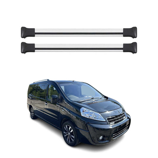 Portbagaj de plafon pentru Peugeot Expert 2007-2016 75kg aluminiu argintiu 2 buc