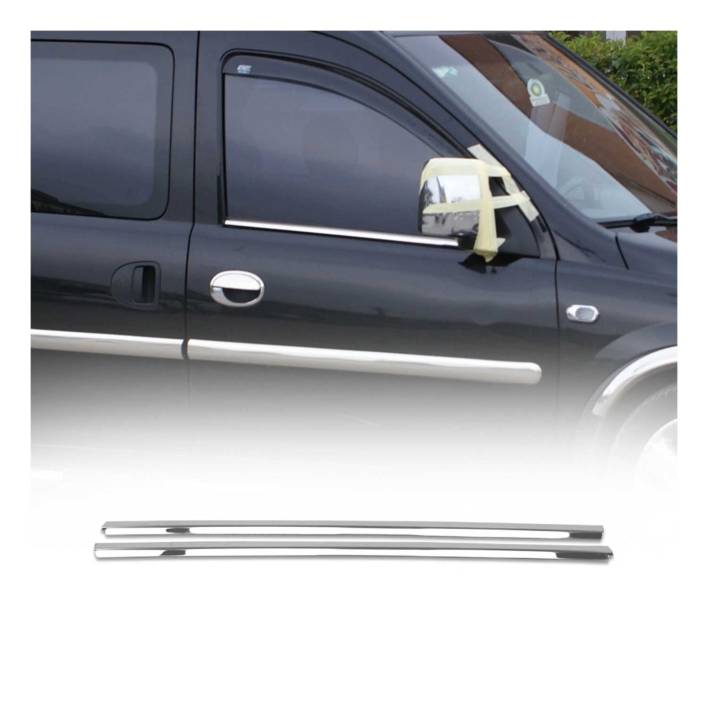 Fensterleisten Zierleisten für Opel Combo C 2001-2011 Edelstahl Chrom 2tlg