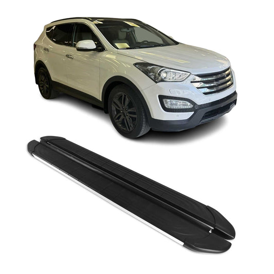 Trittbretter Seitenschweller für Hyundai Santafe 2013-2018 Alu Schwarz Grau