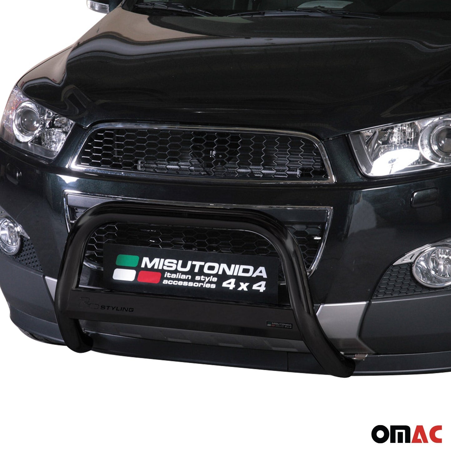 Bară de protecție/buton față pentru Chevrolet Captiva 2011-2016 ø63mm oțel negru