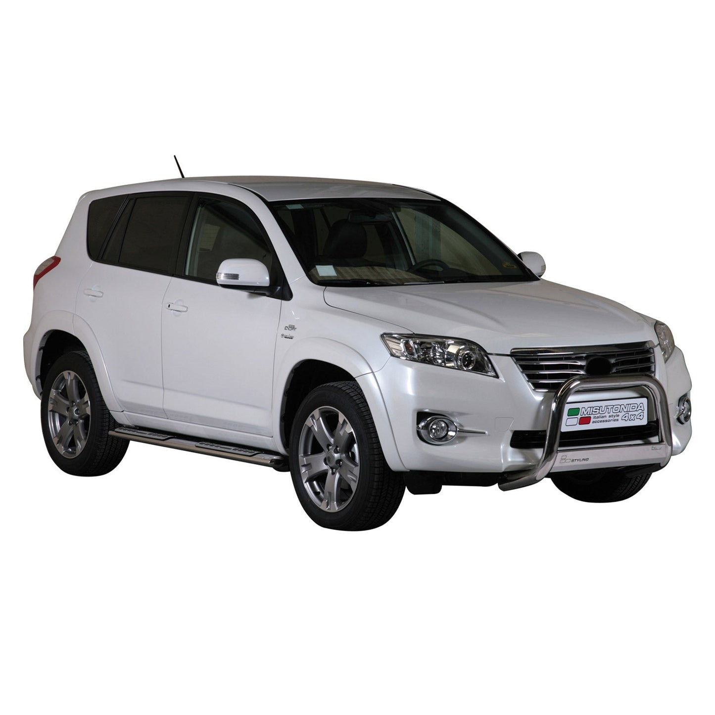 Praguri/praguri laterale din oțel inoxidabil pentru Toyota RAV4 XA30 2010-2012, argintii