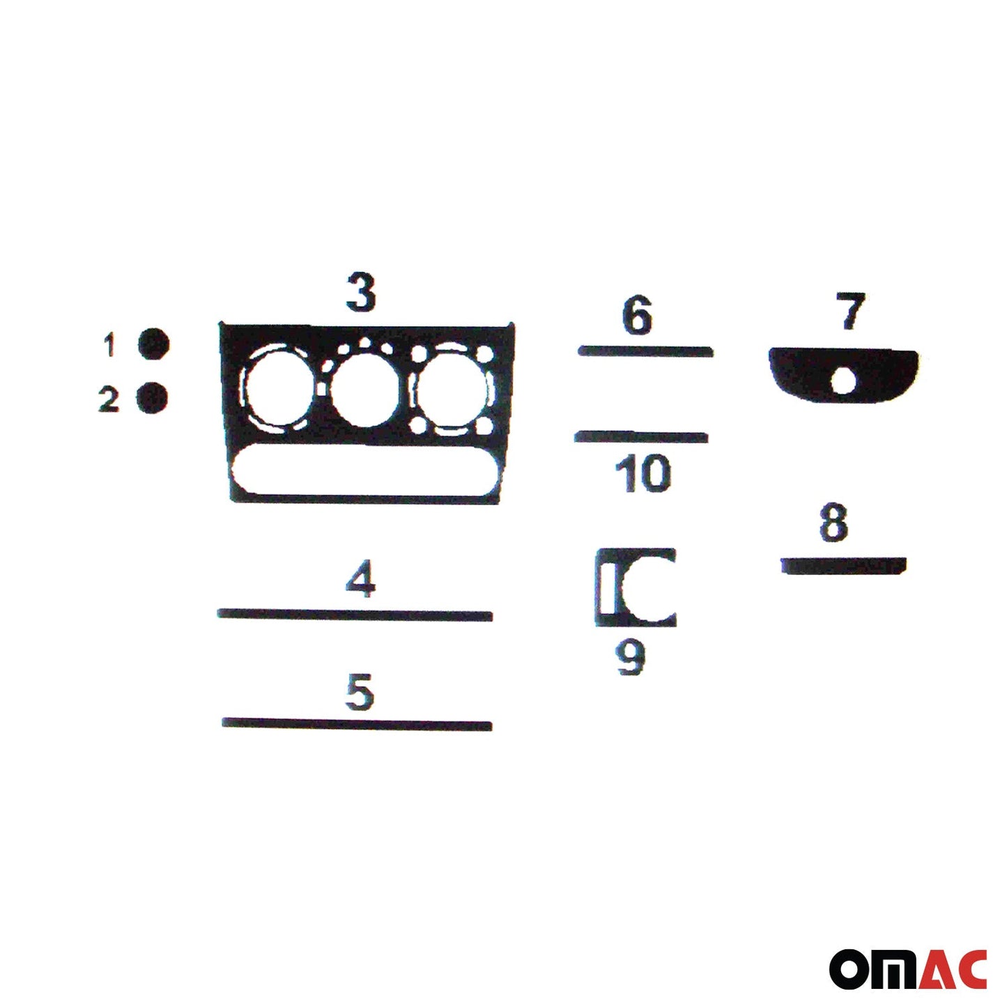 Innenraum Dekor Cockpit für Opel Tigra 1994-2000 Wurzelholz Optik 10tlg
