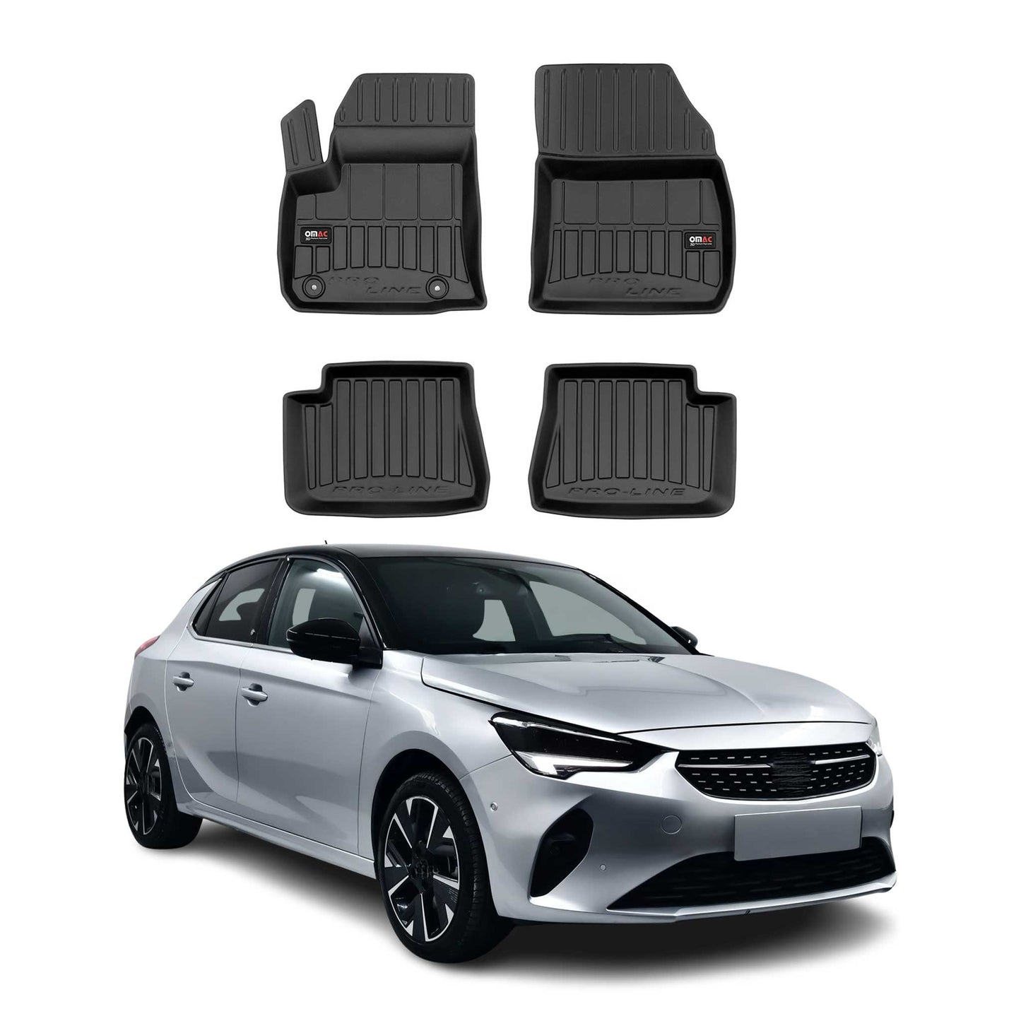 2019-2024 Opel Corsa-e F Fußmatten TPE Schwarz 4 tlg