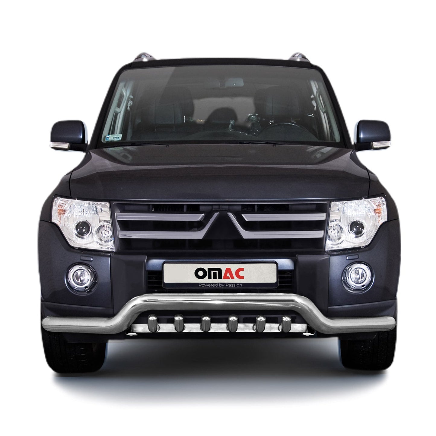 Frontschutzbügel Frontbügel für Mitsubishi Pajero 2007-2014 mit ABE Stahl Silber