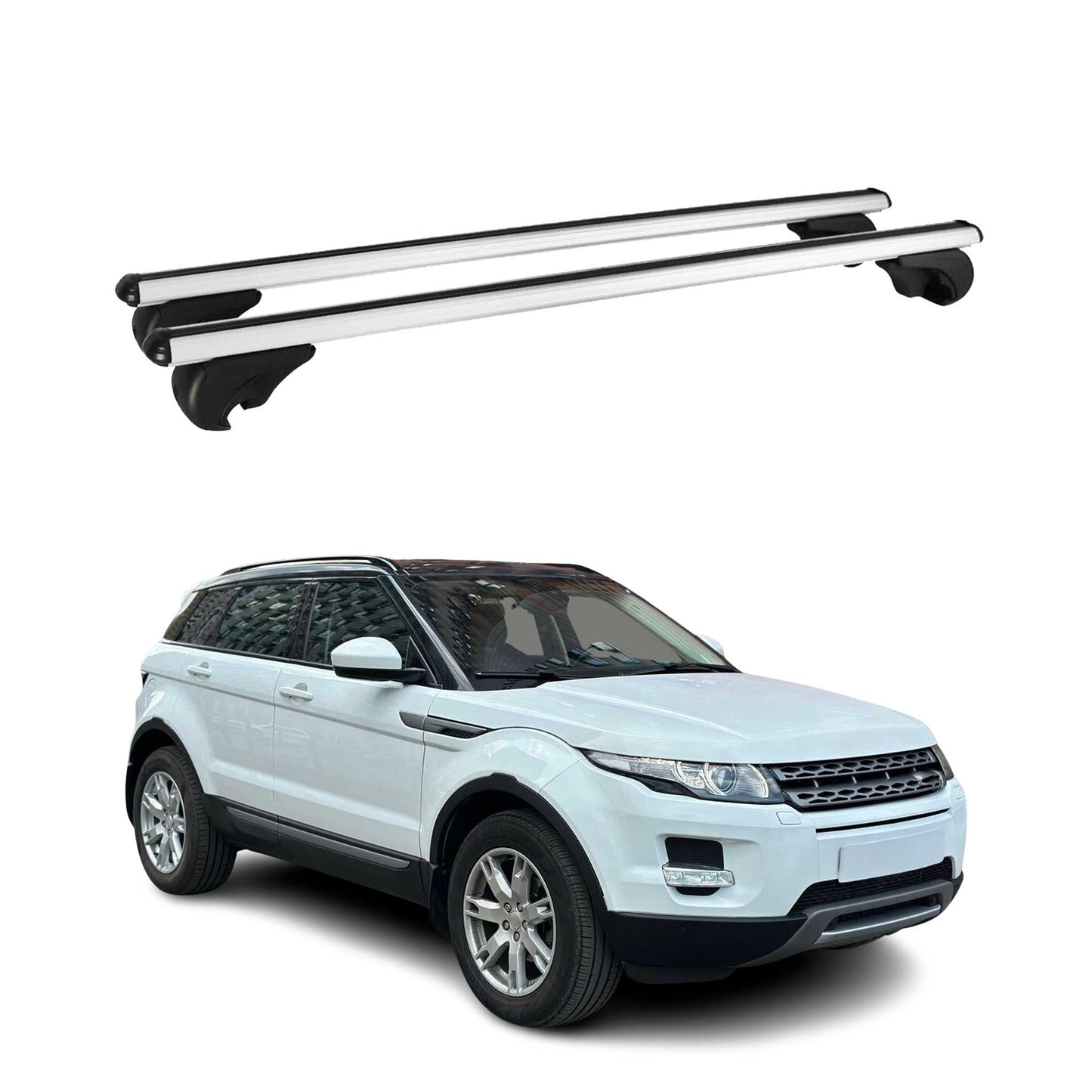 Portbagaj de plafon pentru Land Rover Evoque L538 2011-2018 5 uși 75 kg aluminiu argintiu