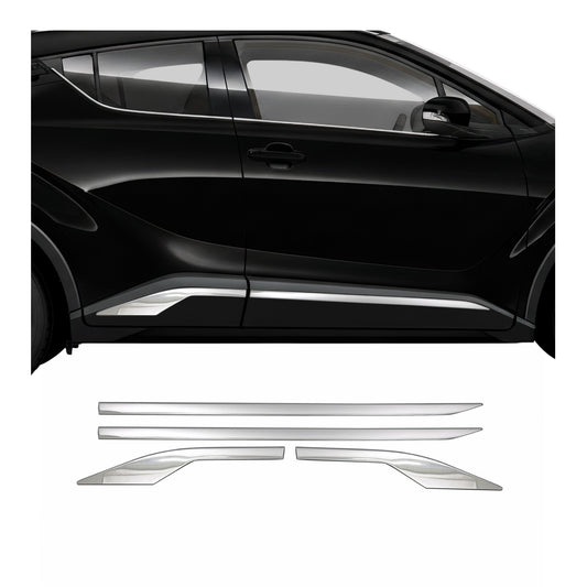 Seitentürleiste Türleisten Türschutzleiste für Toyota C-HR 2016-2023 Chrom 4x