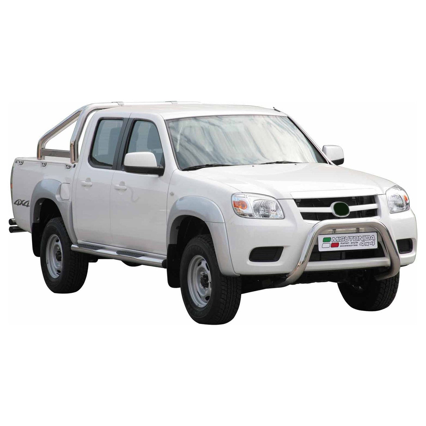 Bară de protecție/buton față pentru Mazda BT-50 2009-2012 ø76mm oțel argintiu protecție