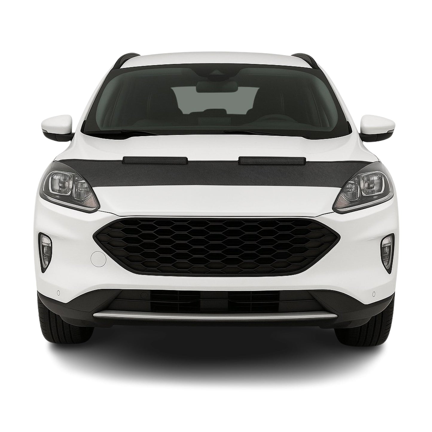 Protecție capotă spate anti-ciobituri pentru Ford Kuga 2019-2025, aspect carbon, jumătate din caroserie