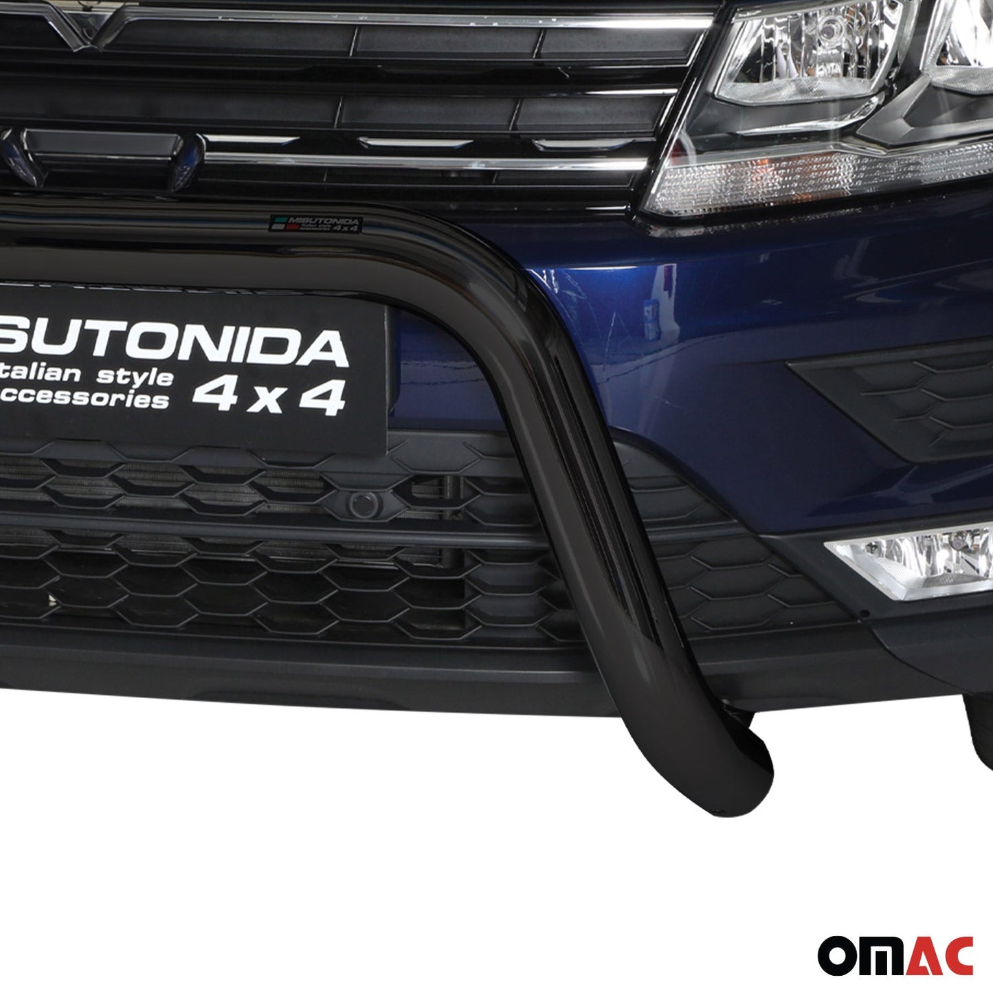 Bară de protecție/buton față pentru VW Tiguan Allspace 2016-2024 ø76mm oțel negru