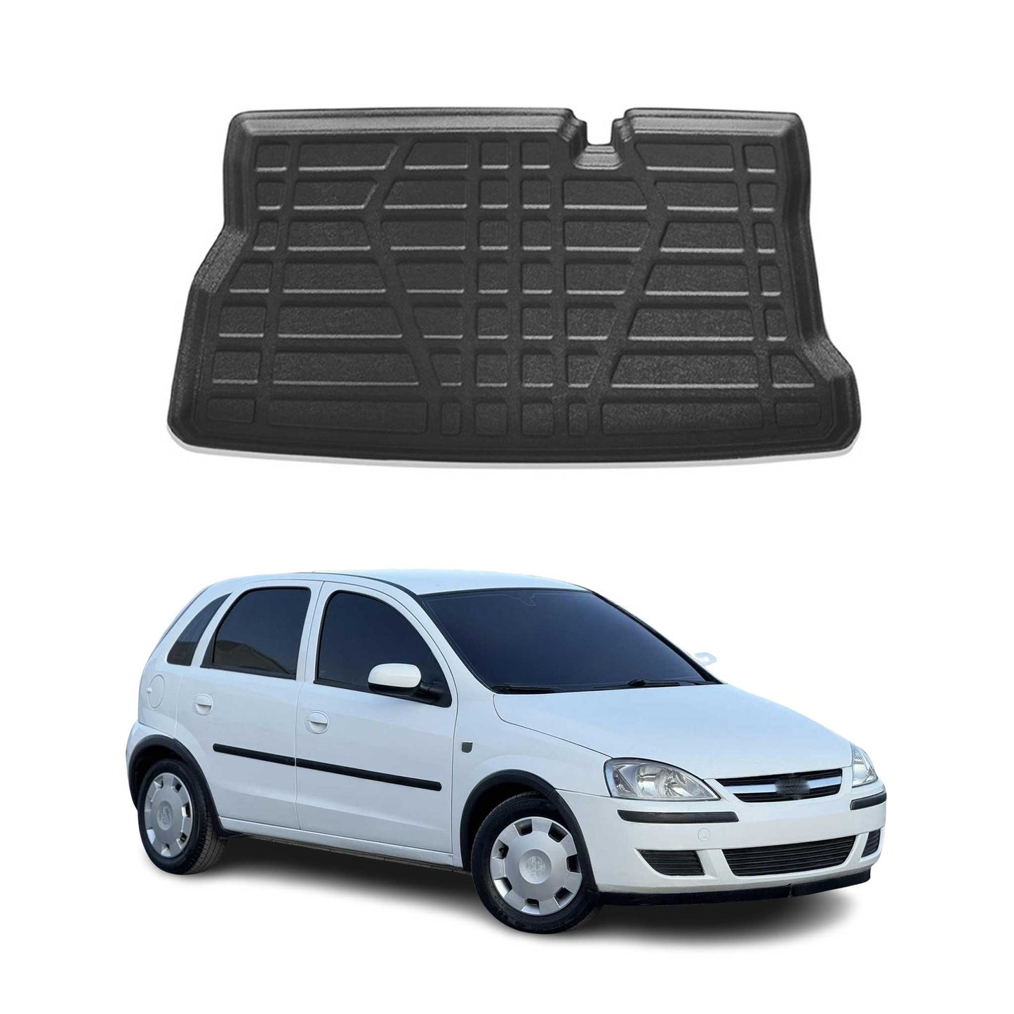 Kofferraumwanne Laderaumwanne für Opel Corsa C 2000-2006 5tür Gummi TPE Schwarz