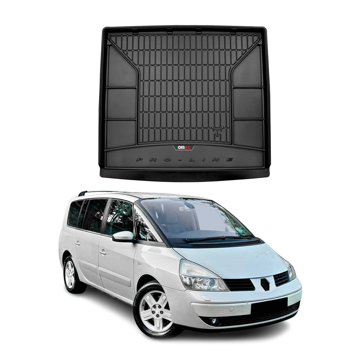 OMAC Gummi Kofferraumwanne für Renault Espace 2002-2014 Klappbare 3.Reihe