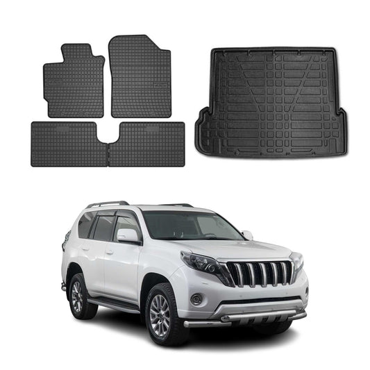 Covorașe și portbagaj din cauciuc pentru Toyota Land Cruiser Prado J150 2009-2023