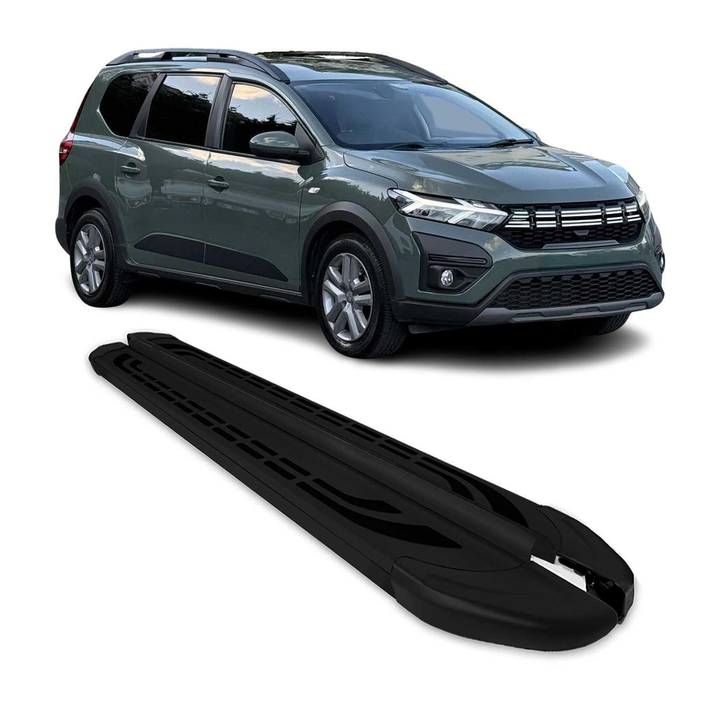 Trittbretter Seitenschweller Seitenbretter für Dacia Jogger 2022-25 Alu Schwarz