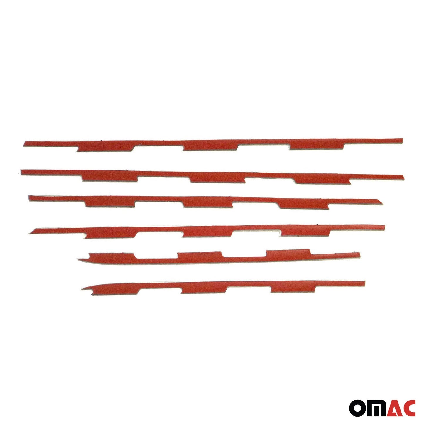 Benzi decorative grilă auto pentru Peugeot Rifter 2018-2025, crom-argintiu, 6 buc.