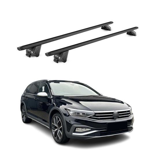 Dachträger für VW Passat Alltrack Kombi B8 2015-2025 100kg Alu Schwarz 2x ABE