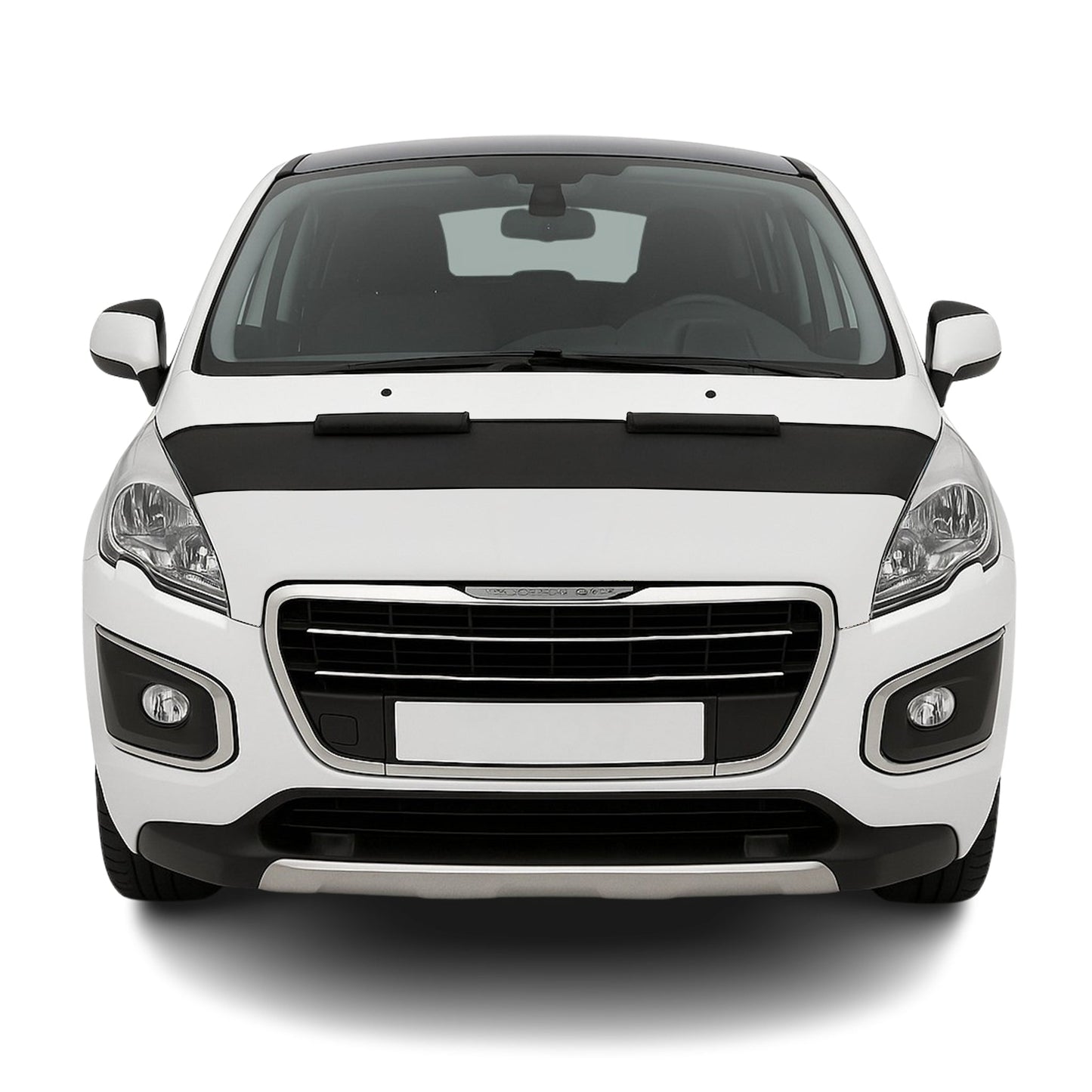 Haubenbra Steinschlagschutz Bonnet Bra für Peugeot 3008 2013-2016 Schwarz Halb