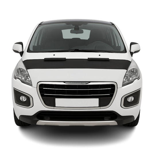 Haubenbra Steinschlagschutz Bonnet Bra für Peugeot 3008 2013-2016 Schwarz Halb