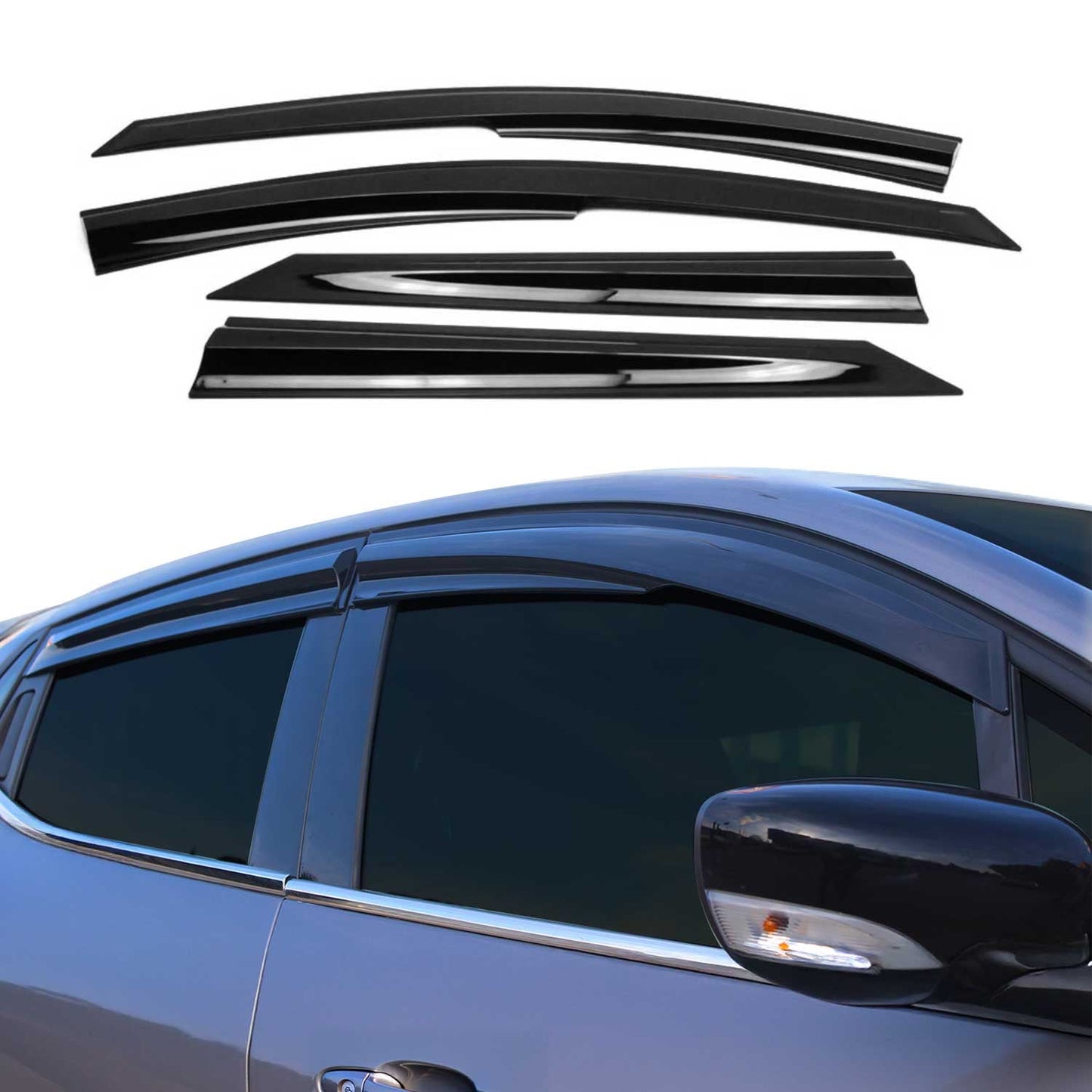 4x Deflectoare de vânt Deflectoare de ploaie pentru VW Passat B8 2015-2019 Acril Închis la culoare