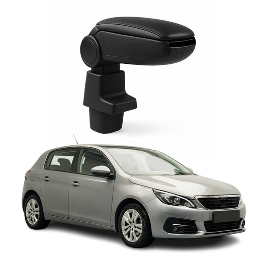 Mittelarmlehne Armlehne für Peugeot 308 2 2014-2021 PU-Leder ABS Schwarz