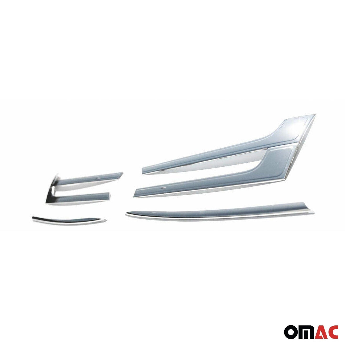 Kühlergrill Leisten Grillleisten für VW T5 2009-2015 Edelstahl Silber 1tlg