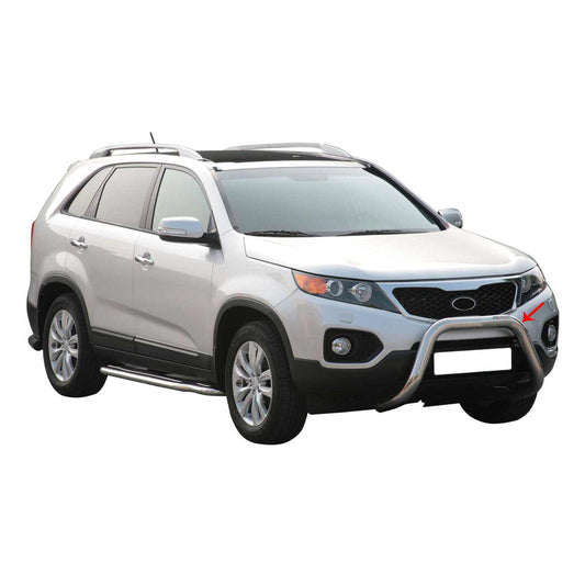 Bară de protecție/buton față pentru Kia Sorento 2009-2012 ø76mm oțel argintiu protecție