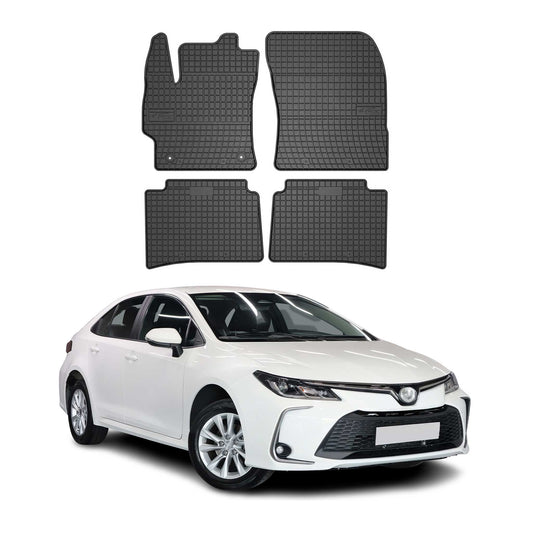 Covorașe cauciucate negre pentru Toyota Corolla 2019-2025, set de 4 piese
