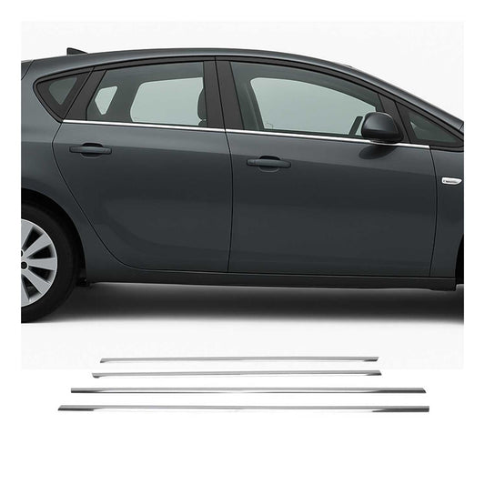 Fensterleisten Zierleisten für Opel Astra J 2009-2015 Edelstahl Chrom 4tlg