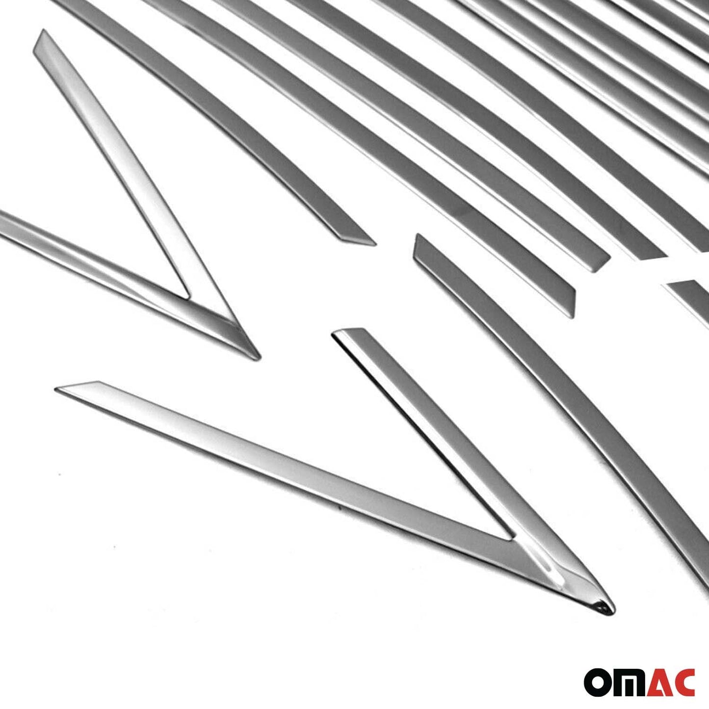 Ornamente/ramuri pentru geamuri Ford Focus 2011-2018 sedan, oțel inoxidabil, 12 buc.
