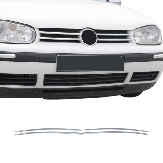 Benzi decorative grilă radiator pentru VW Golf 2003-2009, oțel inoxidabil, argintiu, 4 bucăți