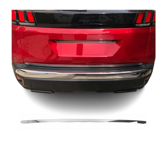 Bandă decorativă portbagaj, bandă decorativă hayon pentru Peugeot 3008 2016-2025, oțel inoxidabil cromat