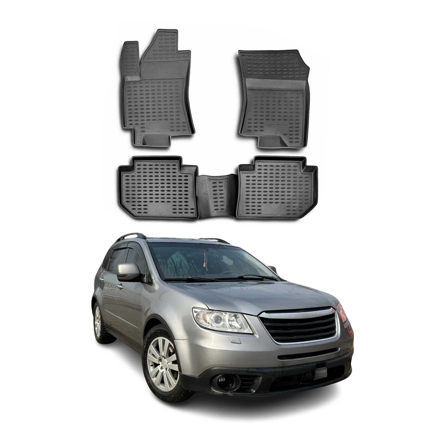 Covorașe auto Subaru Tribeca 2008-2014, TPE, negre, 4 buc.