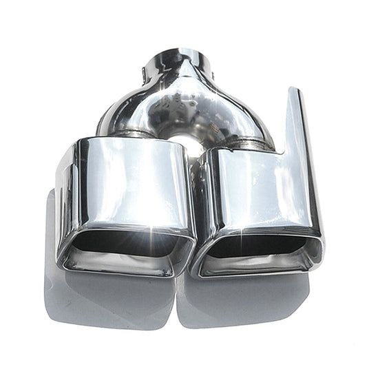 Auspuffblende Endstück Double Output Chrom Edelstahl Doppelendrohr Rechts