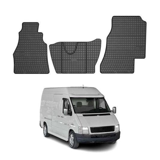 OMAC Gummi Fußmatten für VW LT 1996-2006 Automatten Gummi TPE Schwarz 3tlg
