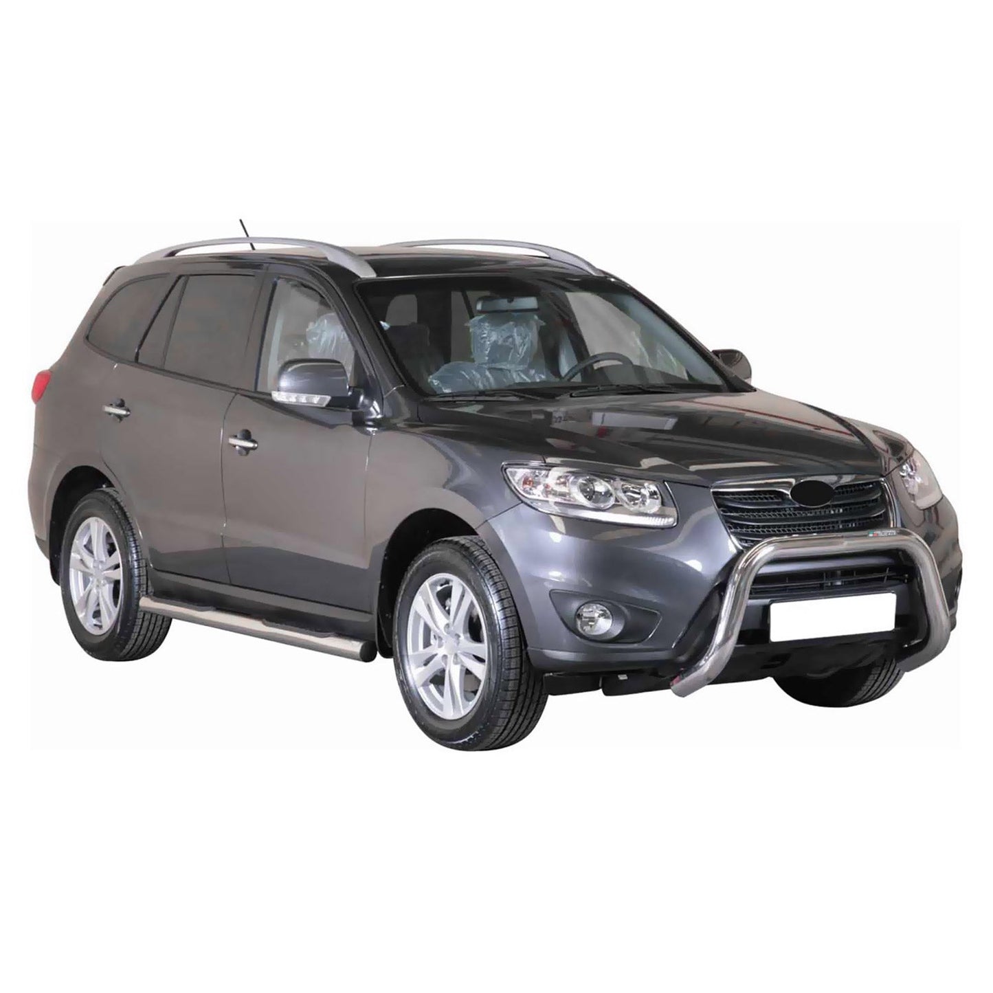 Frontbügel Frontschutzbügel für Hyundai Santa Fe 2009-2012 ø76mm Stahl Silber